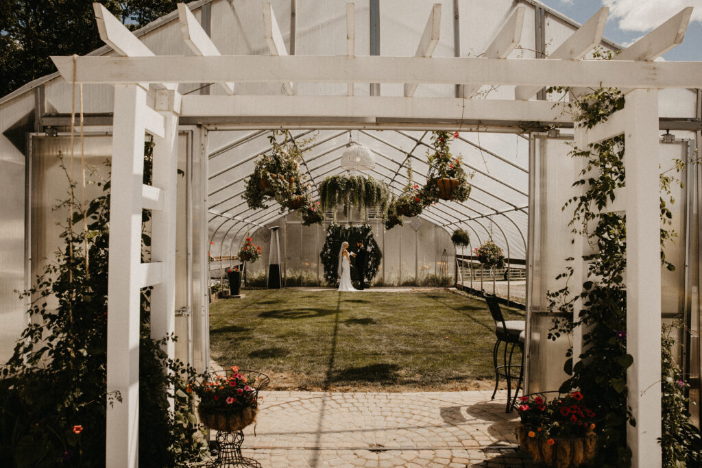 Private vows for an intimate romantic moment during this wedding