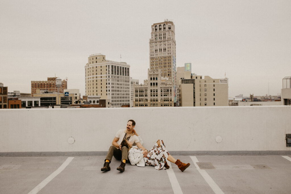 Detroit fall engagement session